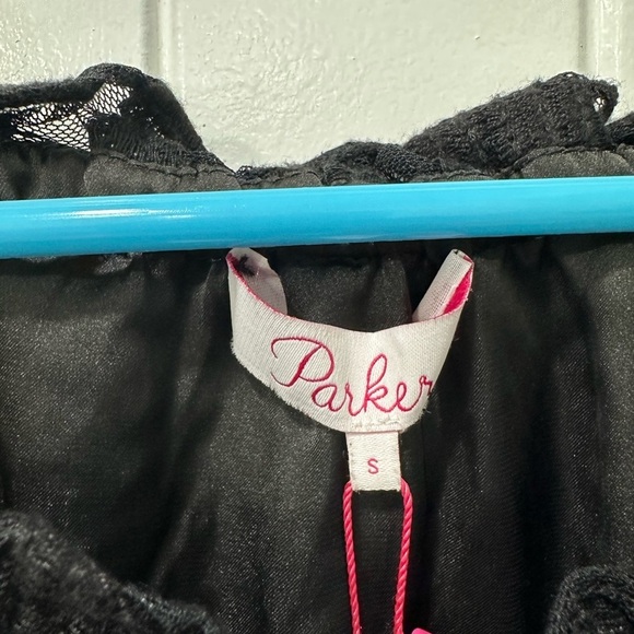 NWT Parker Off-the-shoulder Black Lace Top - Picture 2 of 6